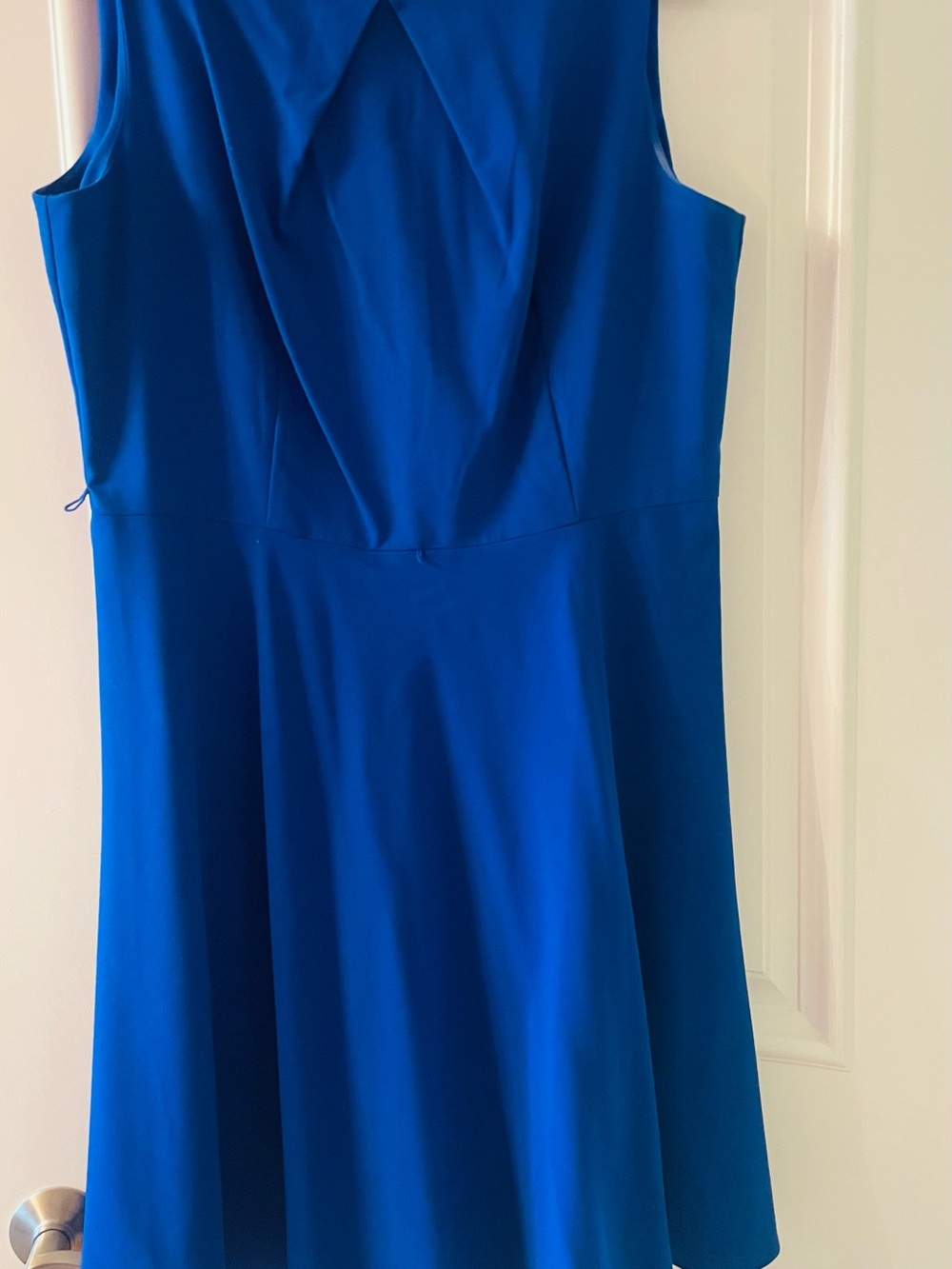 ALYC Women's Sleeveless Royal Blue A-Line Dress